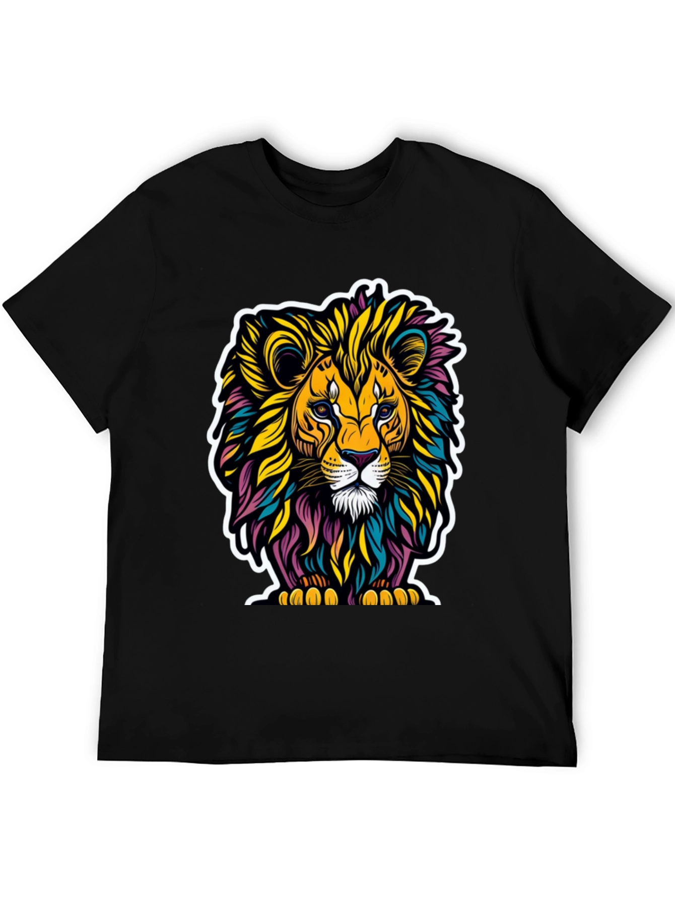 Vibrant Lion Graphic Tee - Bold Style