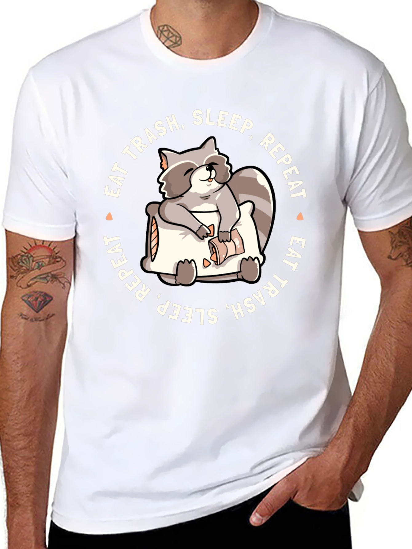 Eat Trash Sleep Repeat Raccoon T-Shirt