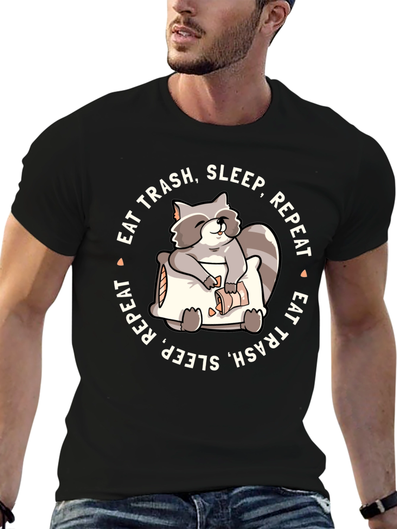 Eat Trash Sleep Repeat Raccoon T-Shirt