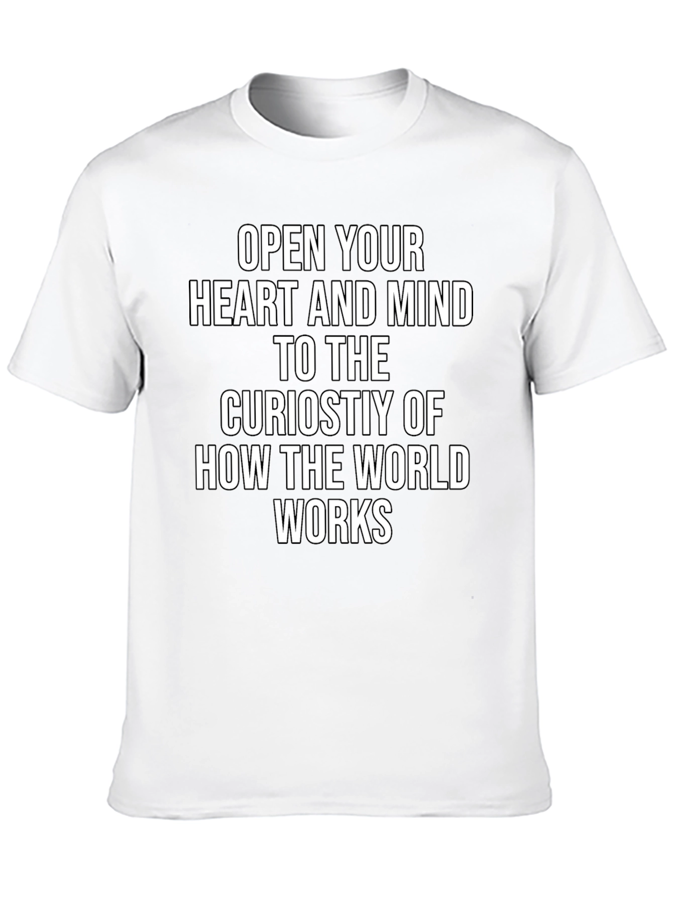 Open Your Heart Graphic Tee - Black Cotton T-Shirt