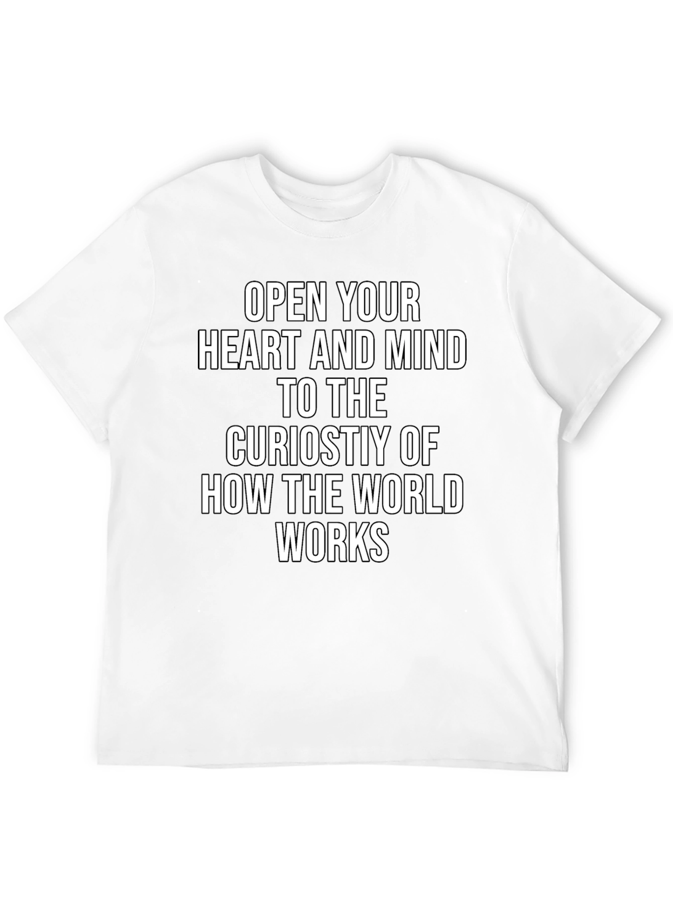 Open Your Heart Graphic Tee - Black Cotton T-Shirt