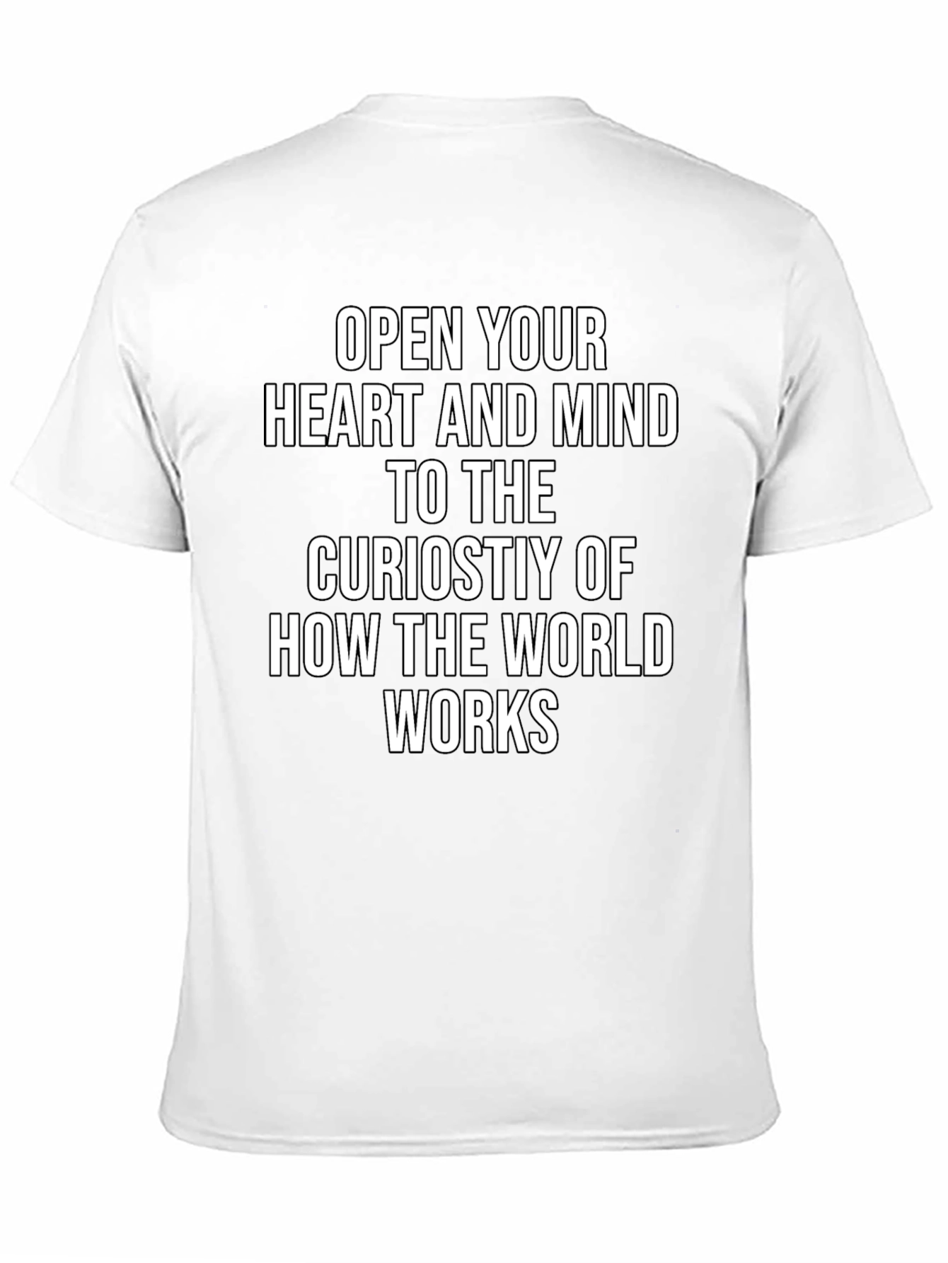 Open Your Heart Graphic Tee - Black Cotton T-Shirt