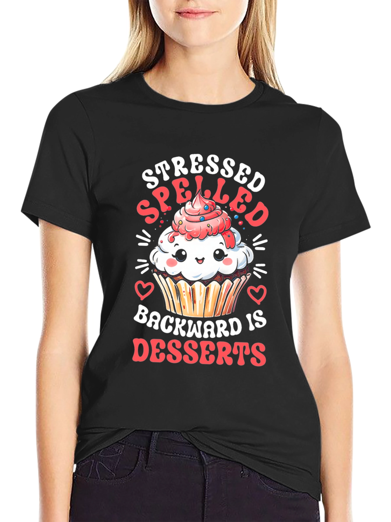 Stressed Spelled Backward Desserts T-Shirt