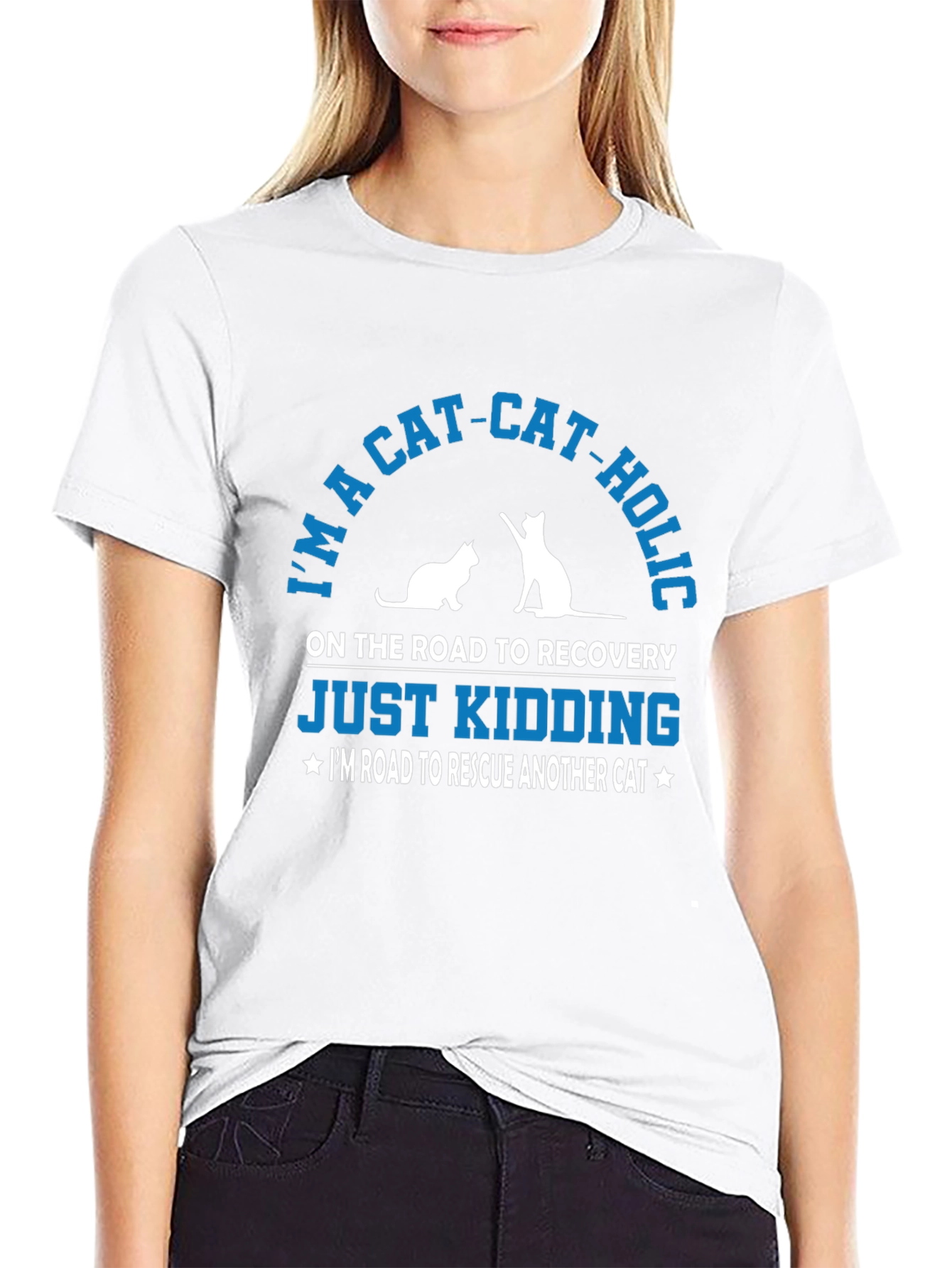 Im a Cat-Cat-Holic Funny T-Shirt