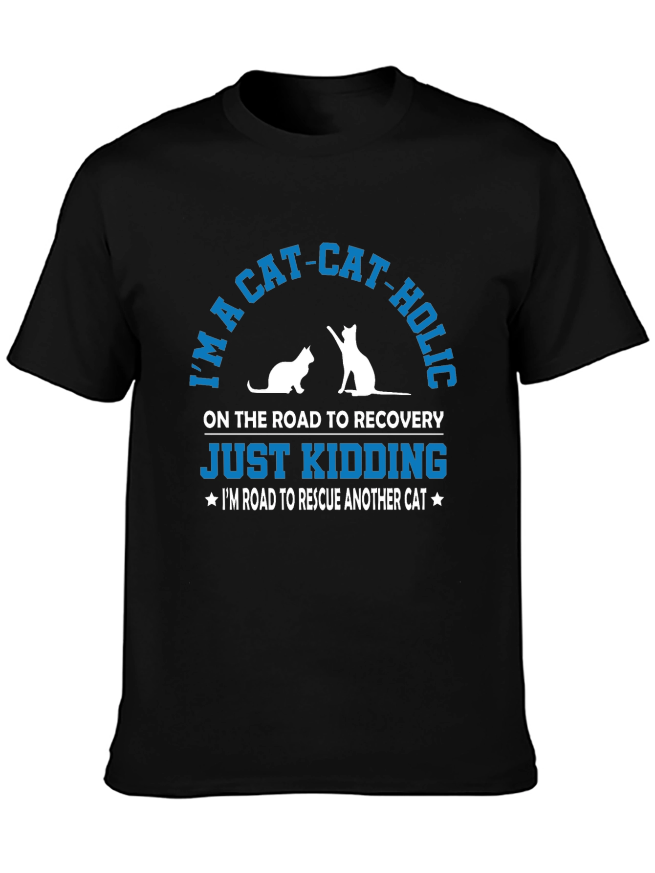 Im a Cat-Cat-Holic Funny T-Shirt