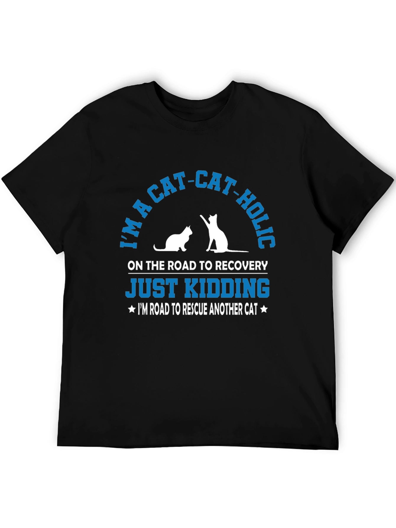 Im a Cat-Cat-Holic Funny T-Shirt
