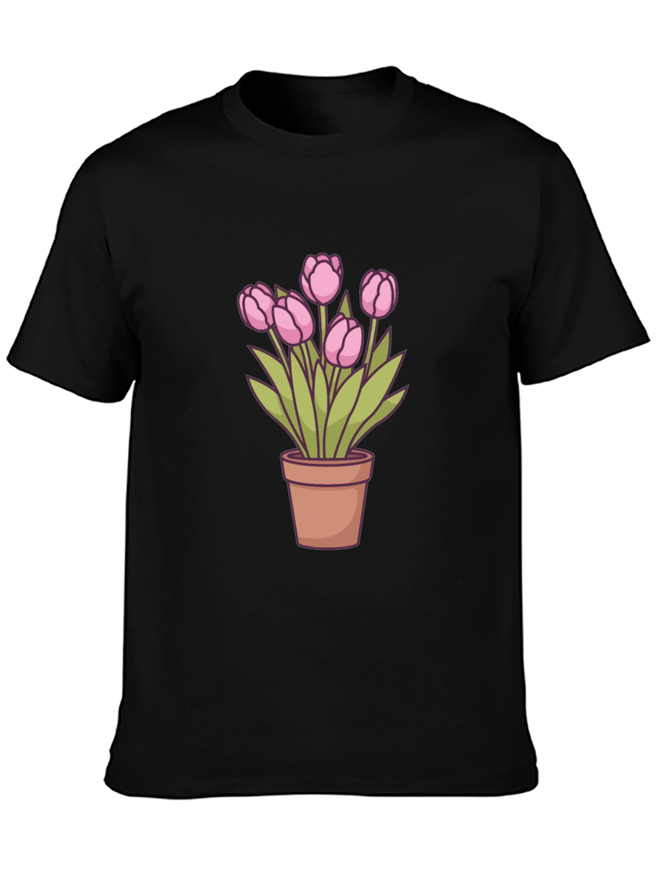 Tulip Potted Plant Graphic Tee