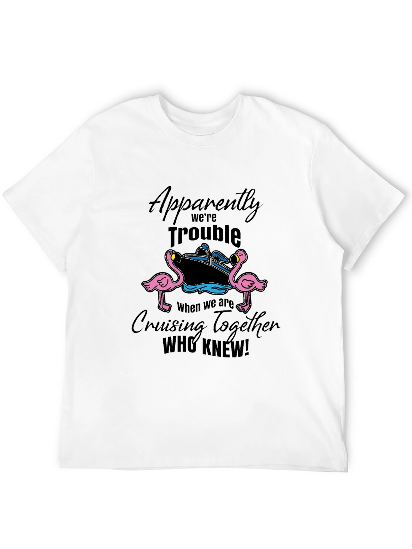 Cruise Trouble Flamingo Graphic Tee