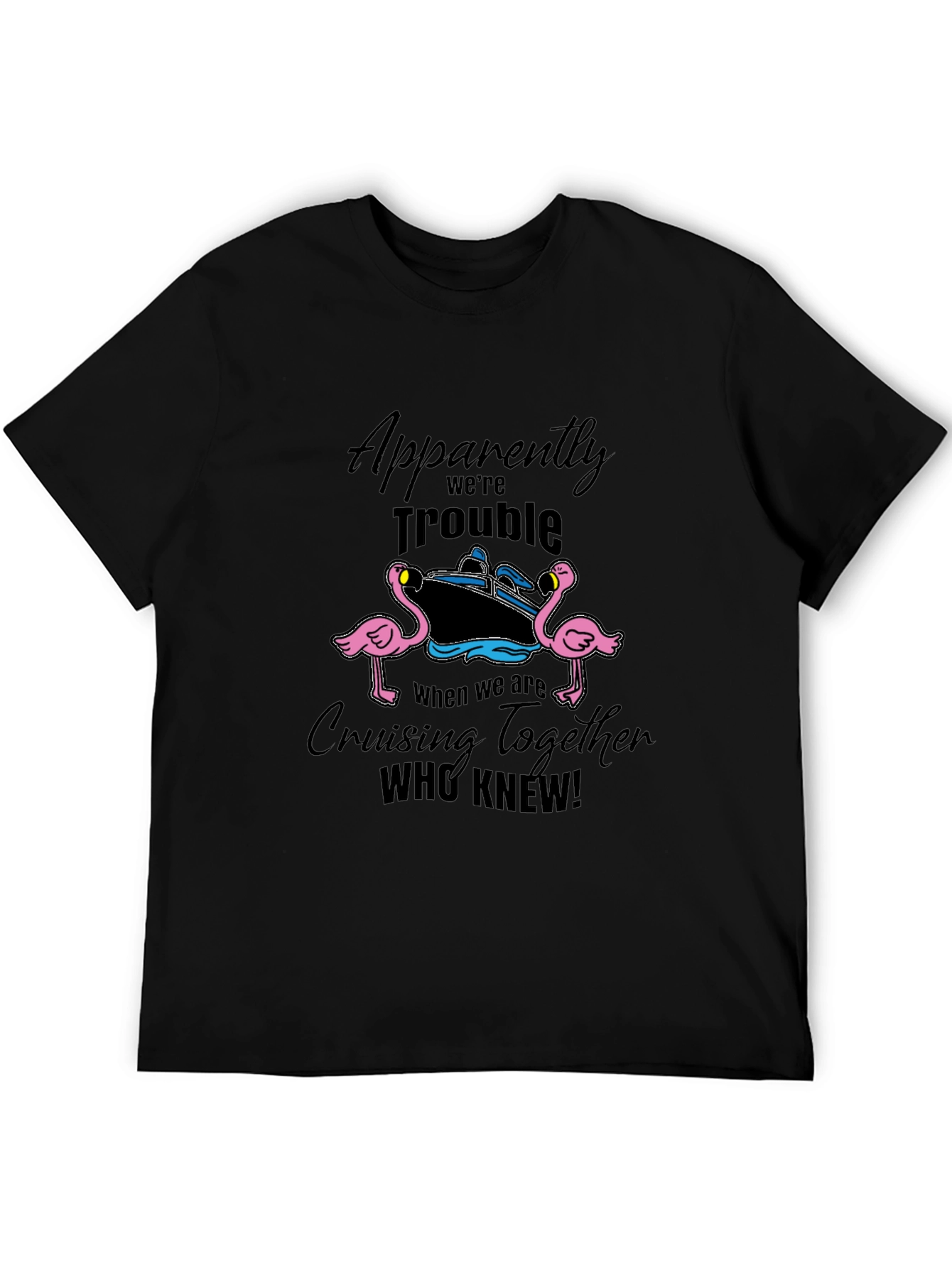 Cruise Trouble Flamingo Graphic Tee
