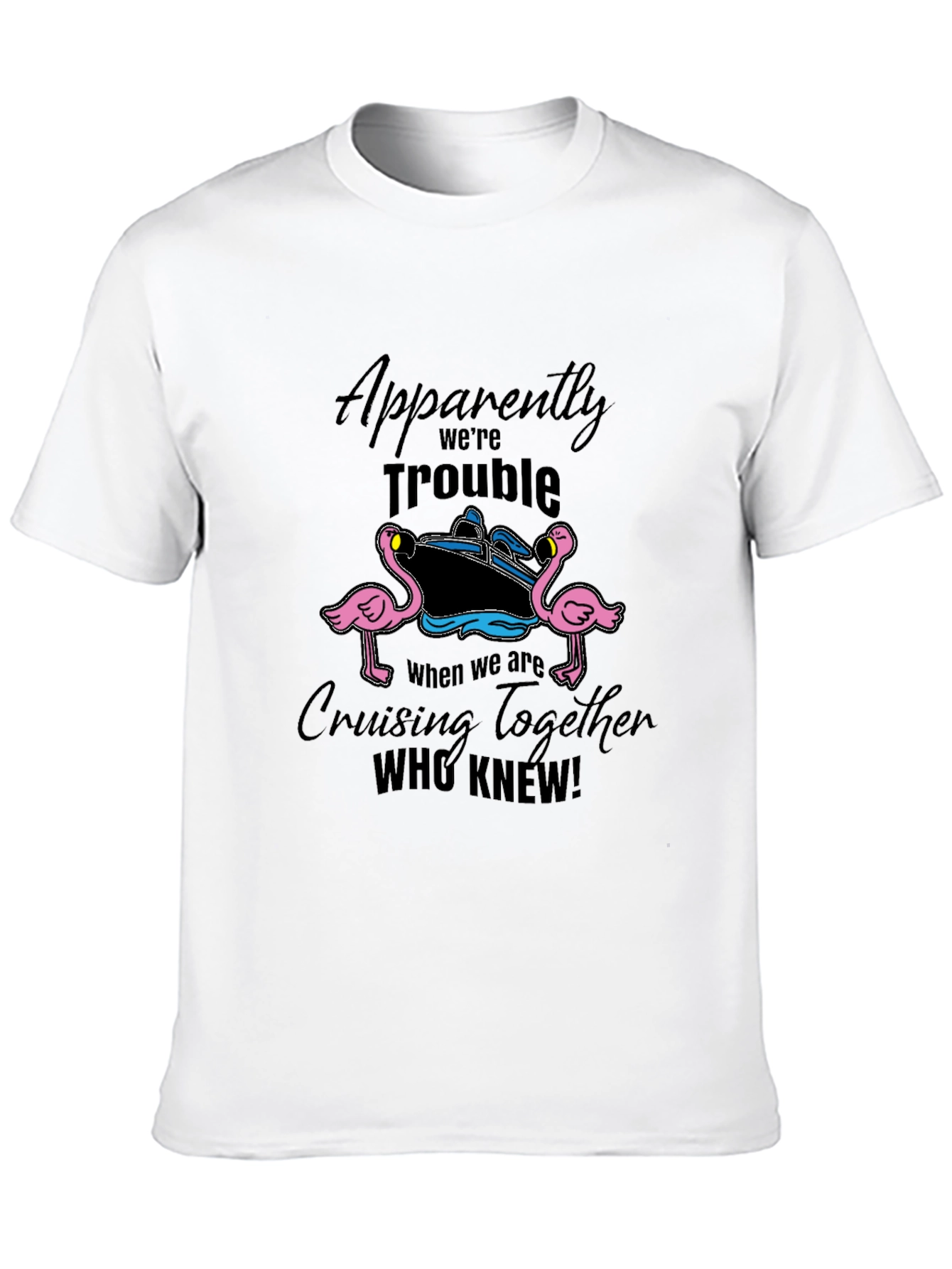 Cruise Trouble Flamingo Graphic Tee