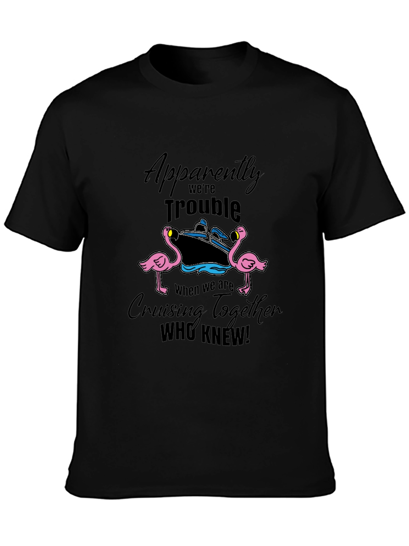 Cruise Trouble Flamingo Graphic Tee