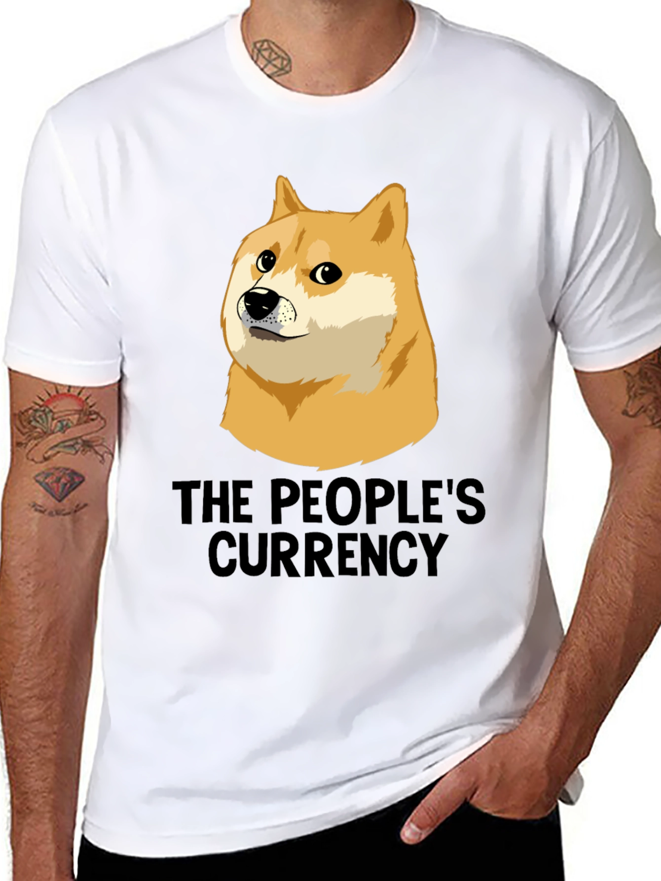 Doge The Peoples Currency Black T-Shirt