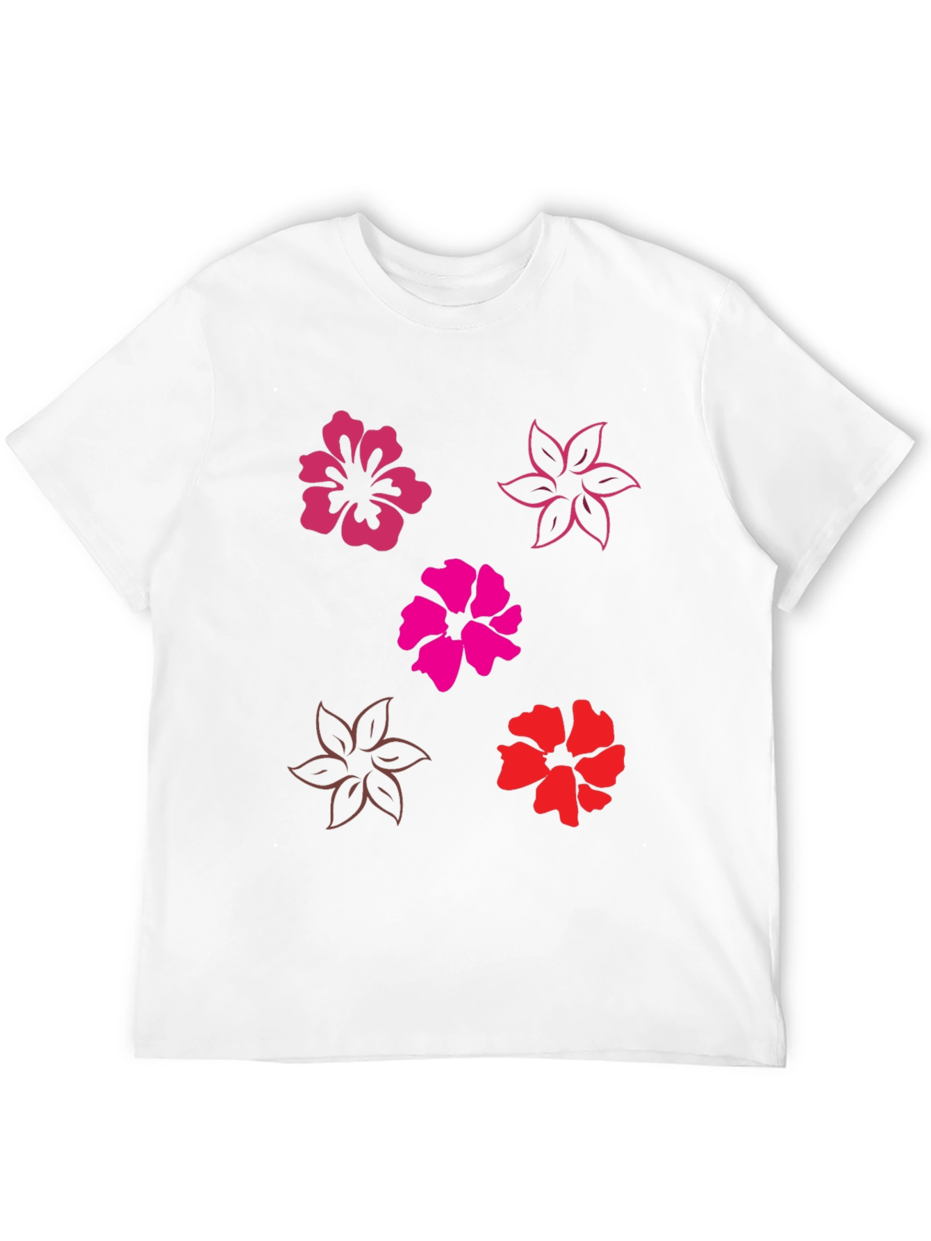 Floral Print Black T-Shirt - Casual Comfort
