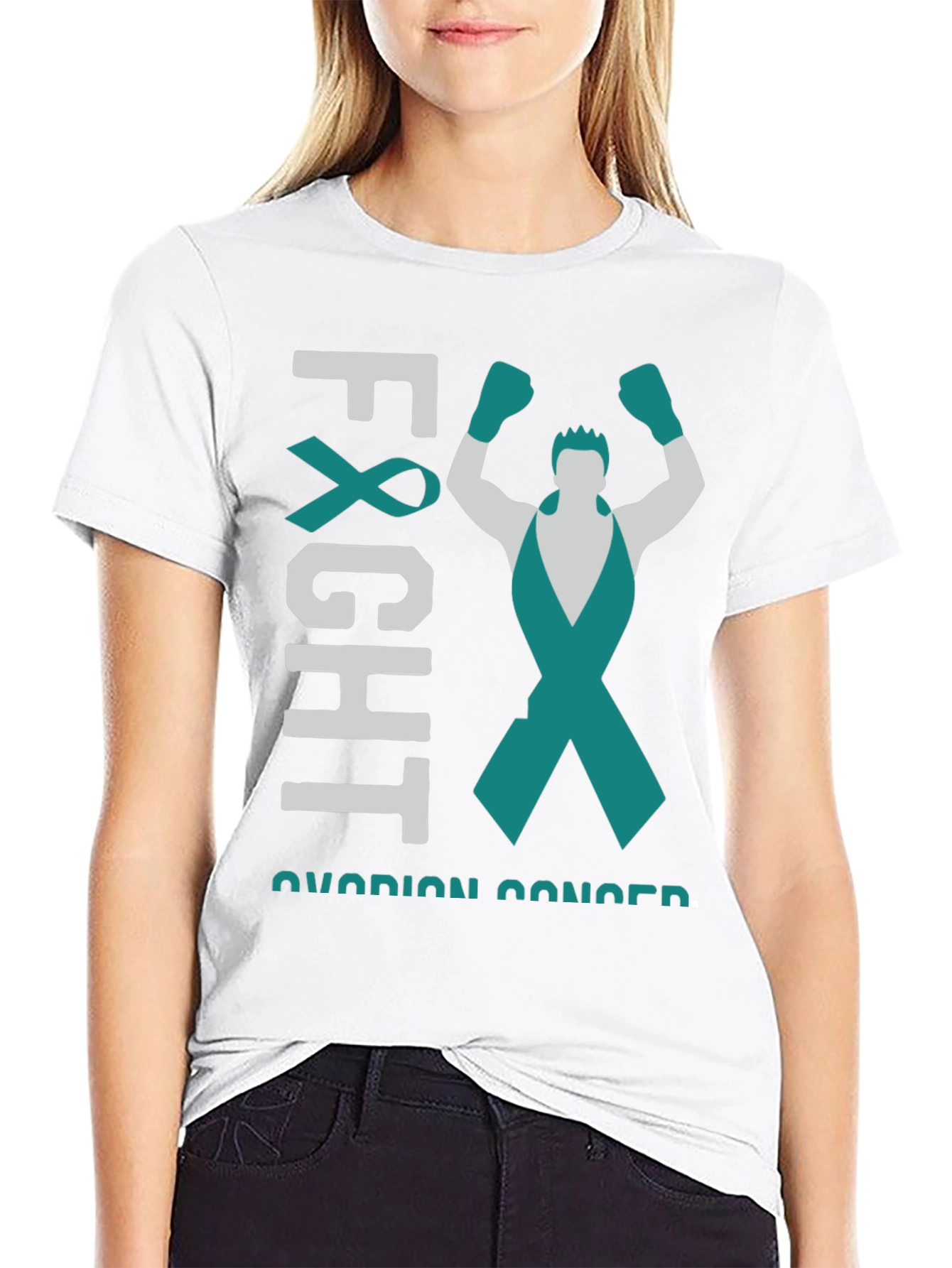 Ovarian Cancer Awareness Fight T-Shirt
