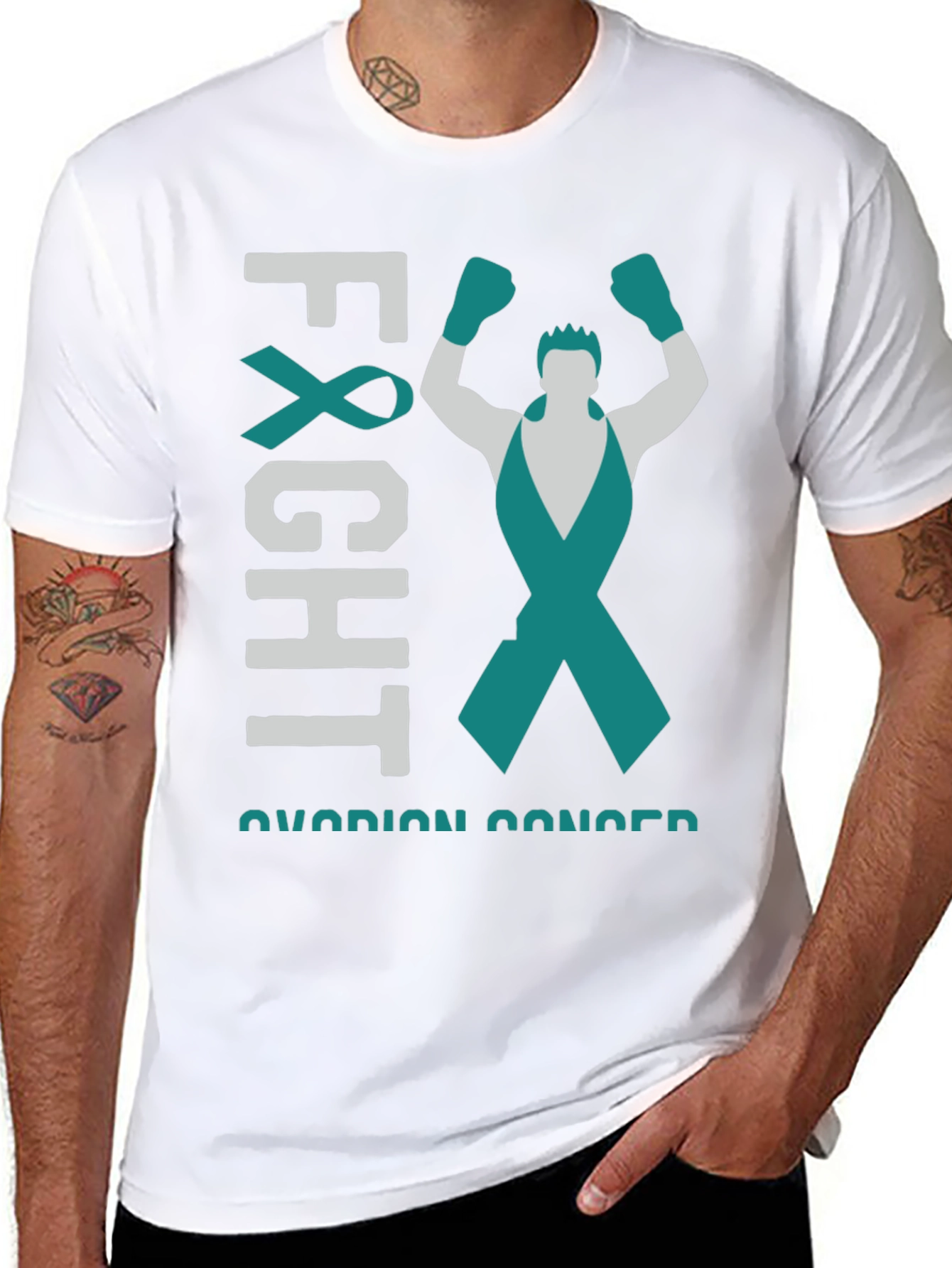 Ovarian Cancer Awareness Fight T-Shirt