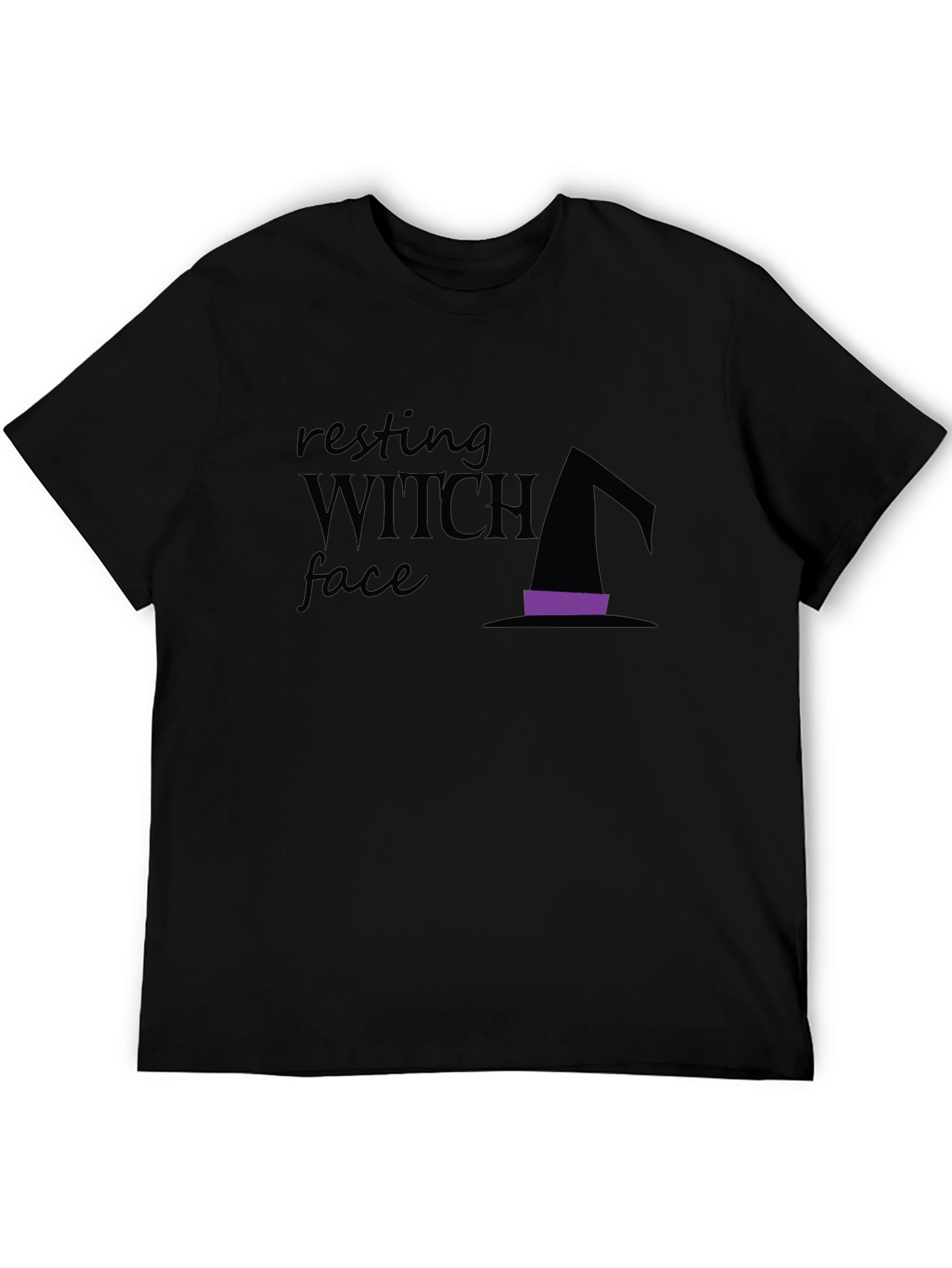 Resting Witch Face Graphic Tee - Halloween T-Shirt