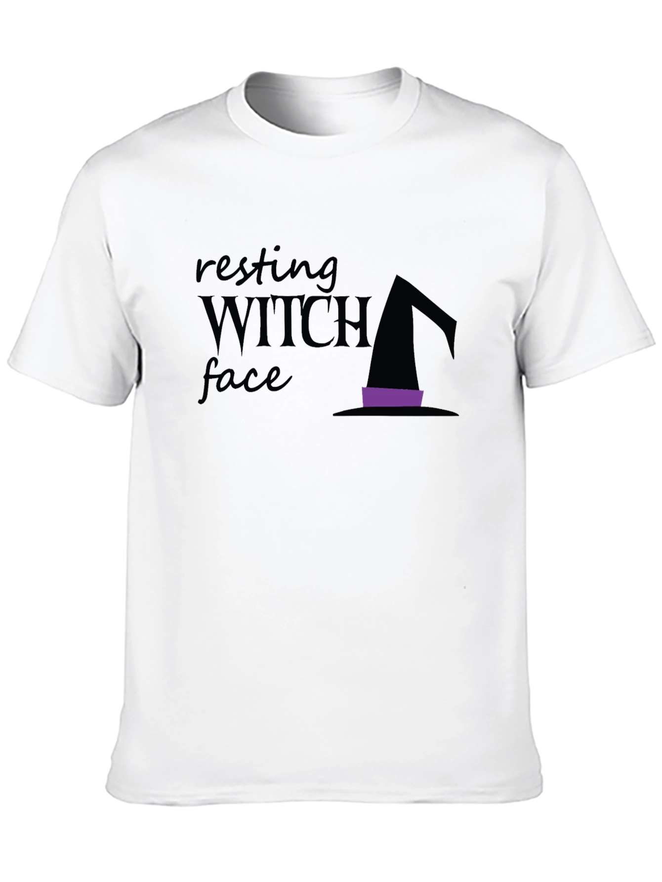 Resting Witch Face Graphic Tee - Halloween T-Shirt