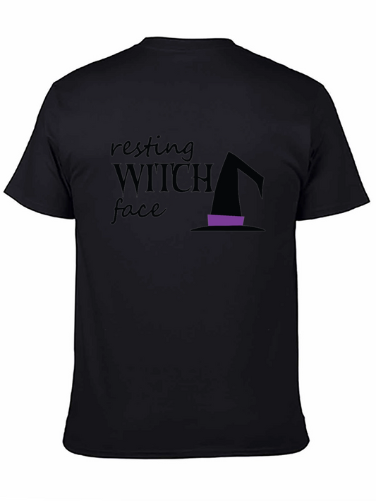 Resting Witch Face Graphic Tee - Halloween T-Shirt