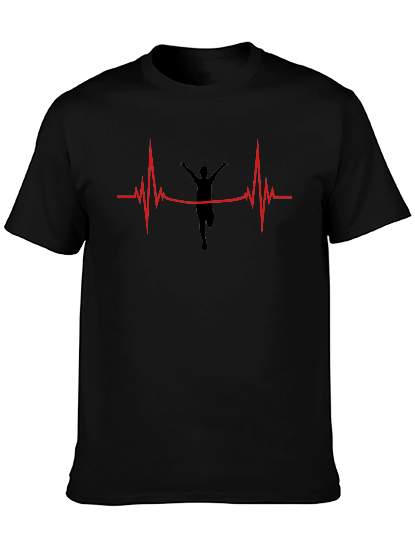 Runners Pulse Graphic T-Shirt - Black