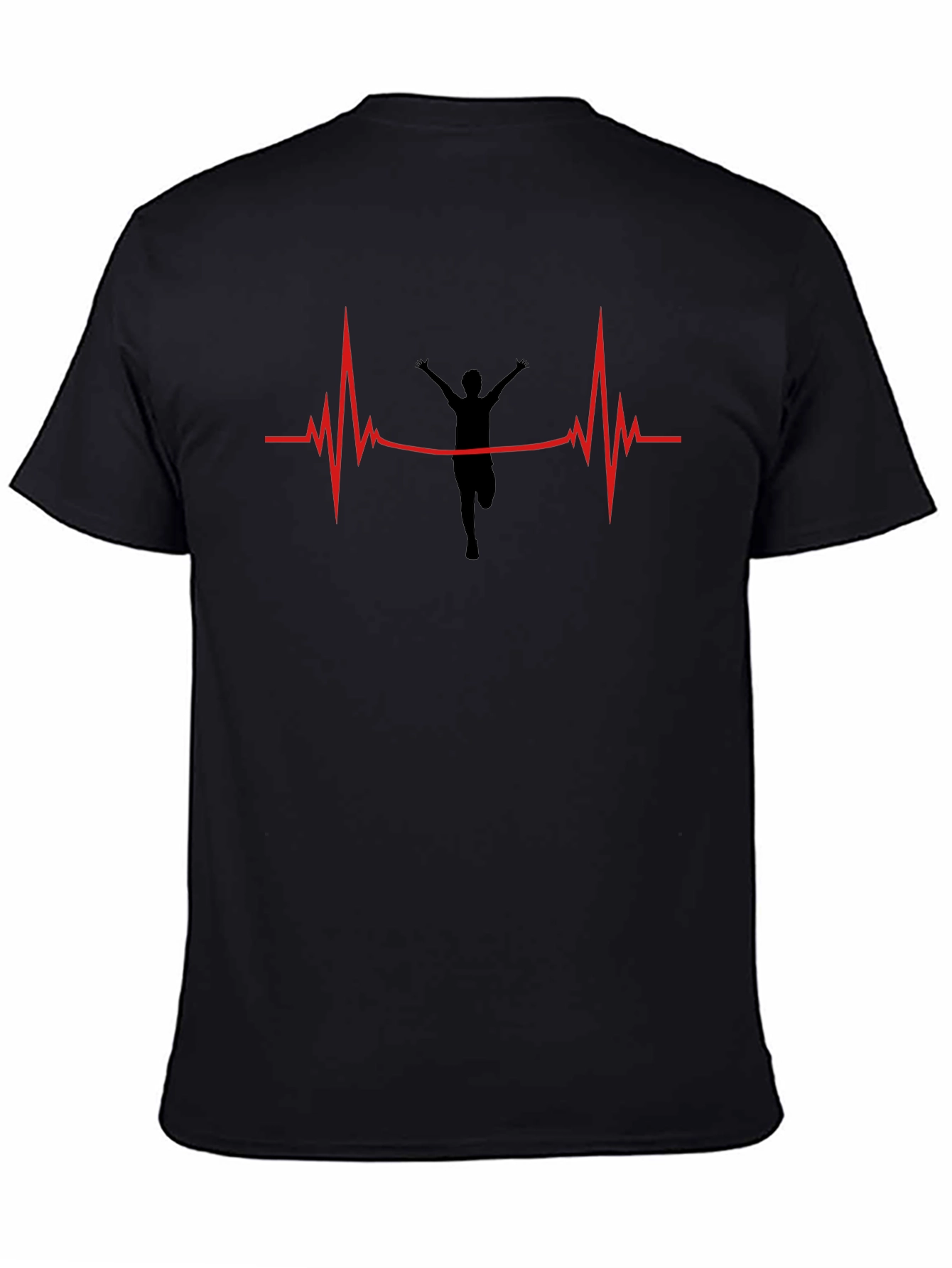 Runners Pulse Graphic T-Shirt - Black