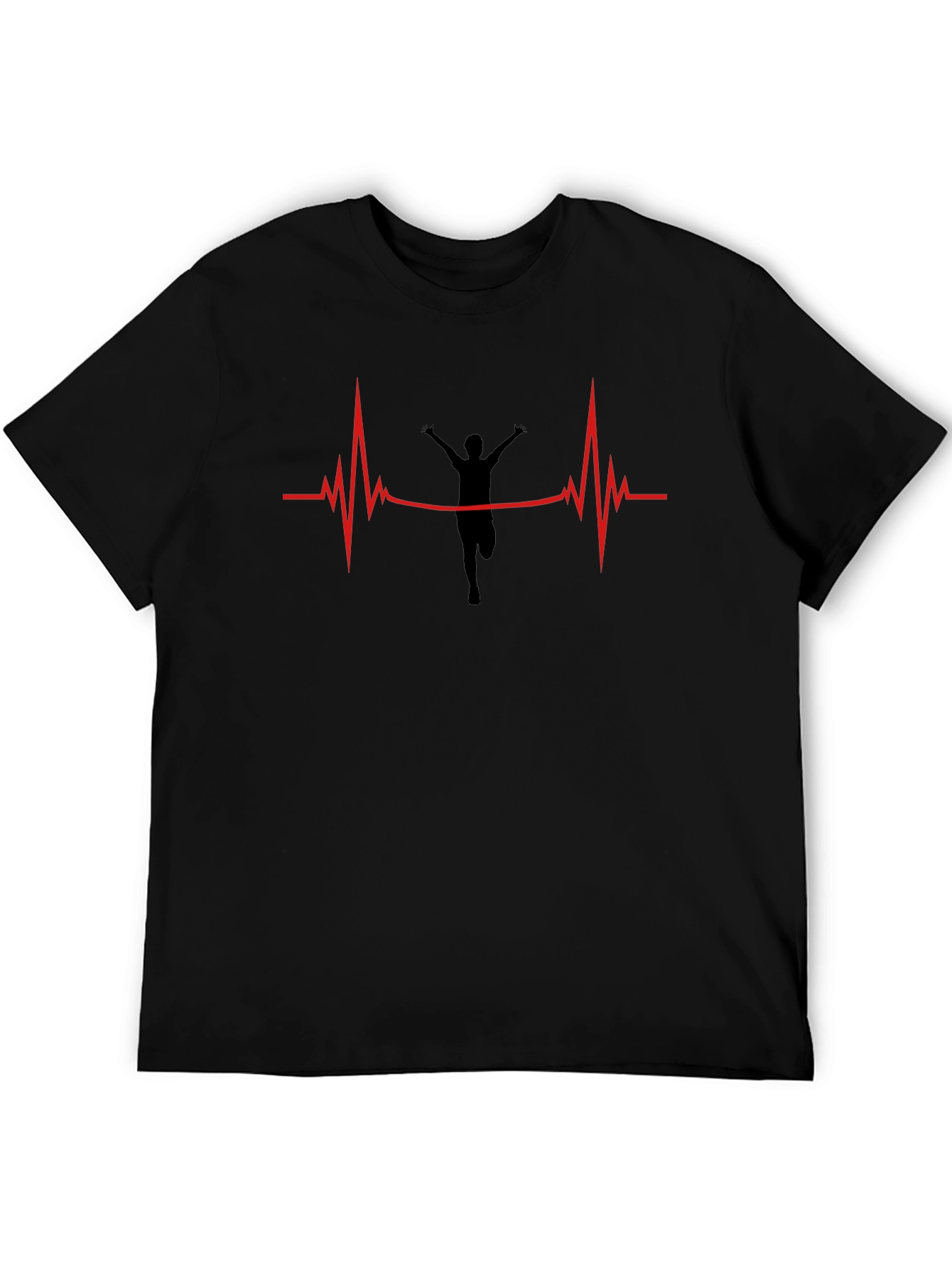 Runners Pulse Graphic T-Shirt - Black