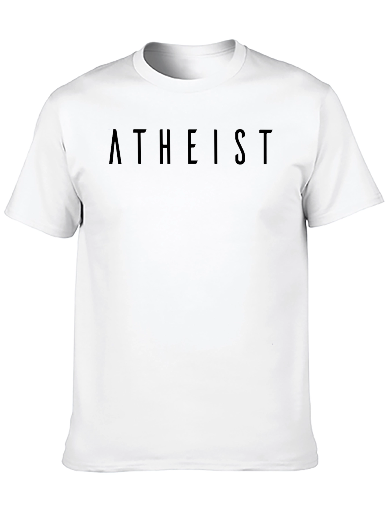 Atheist Black T-Shirt - Minimalist Design