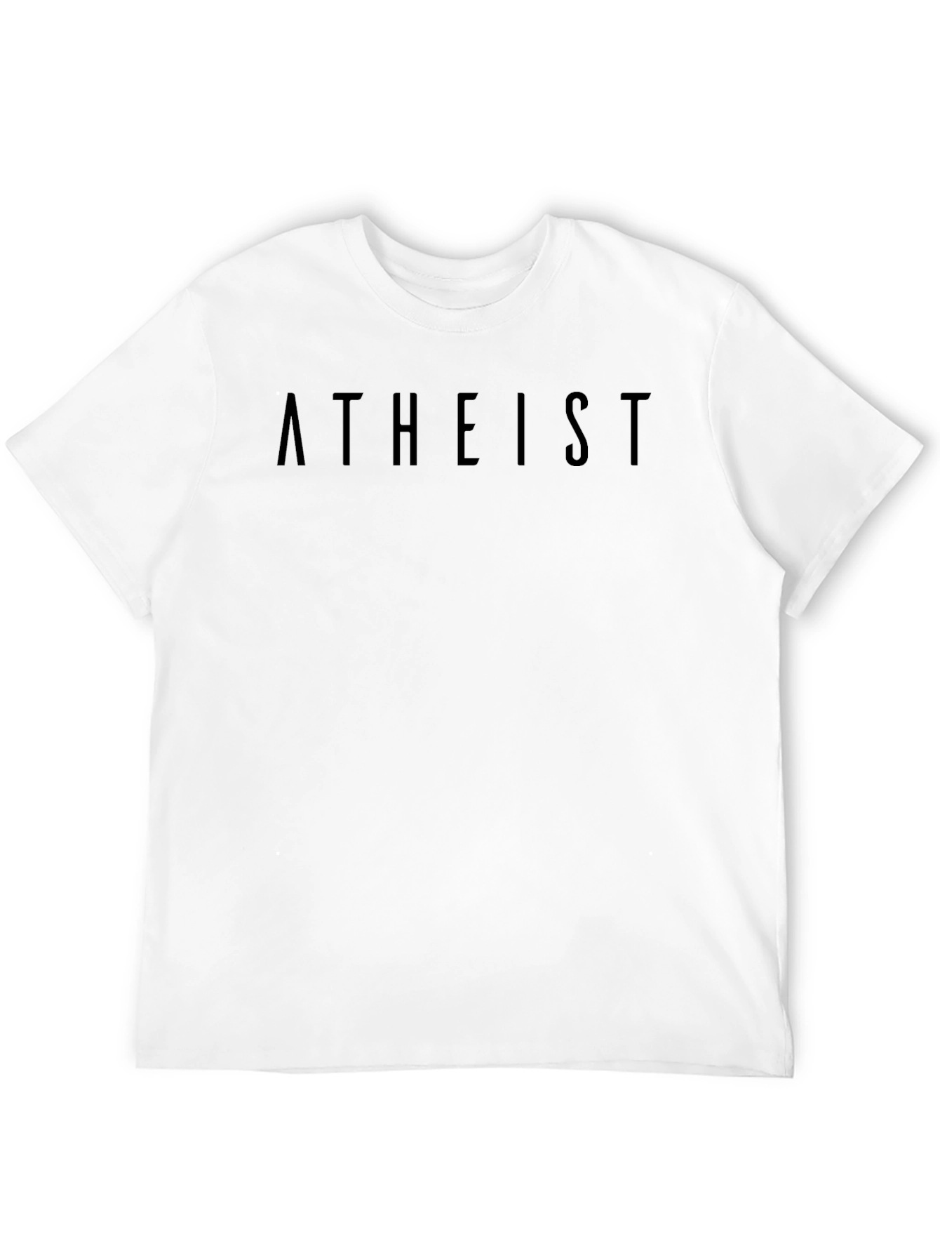 Atheist Black T-Shirt - Minimalist Design