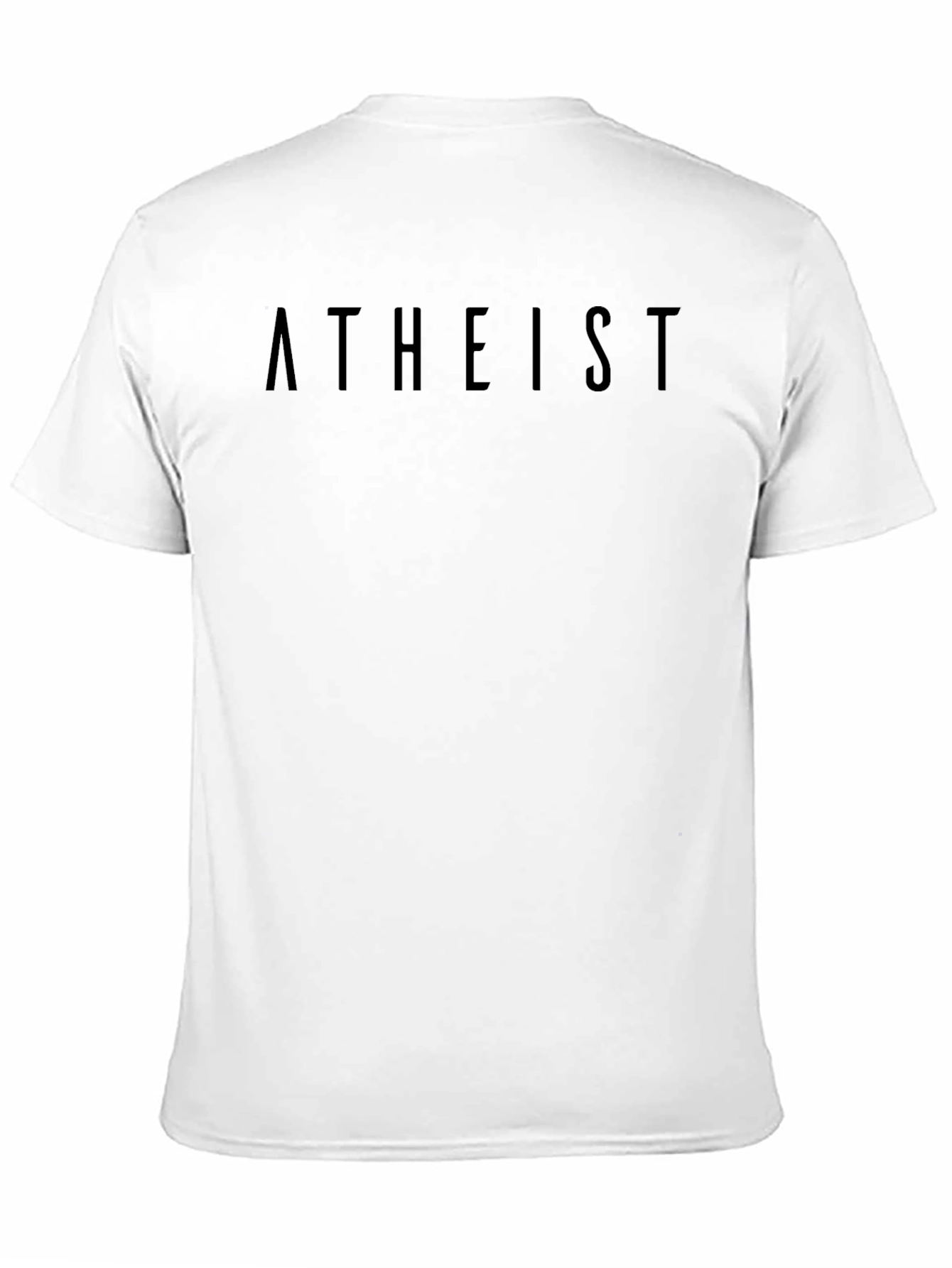 Atheist Black T-Shirt - Minimalist Design