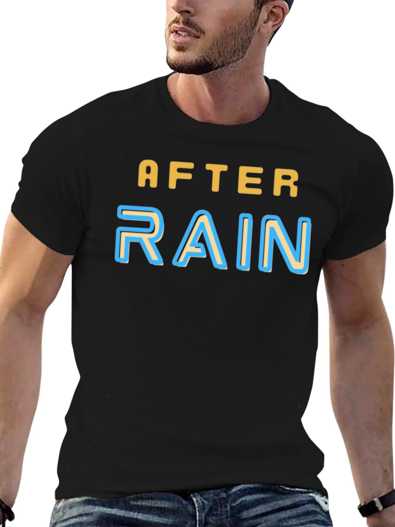 After Rain Graphic Tee - Soft Black T-Shirt