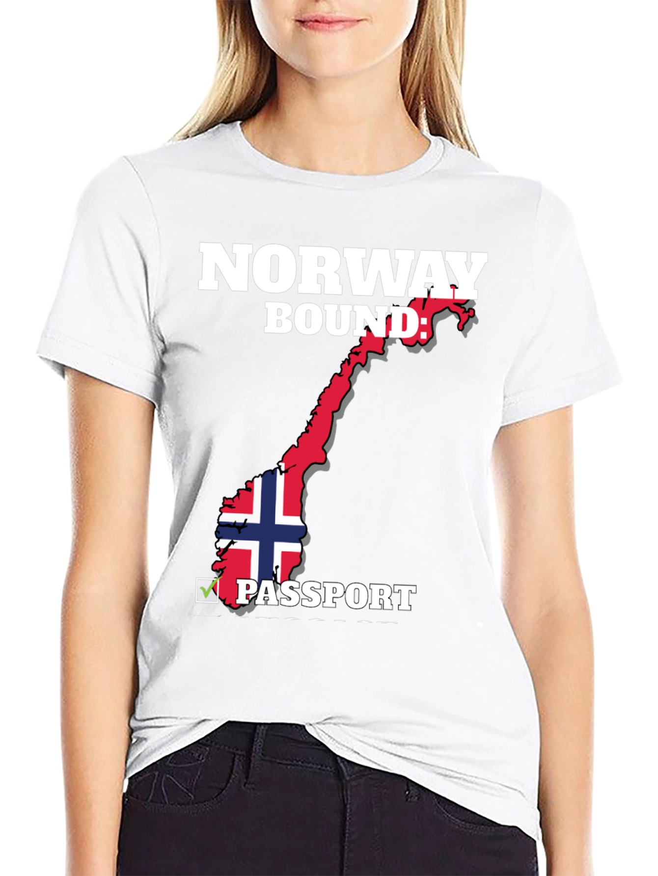 Norway Bound Passport T-Shirt - Black
