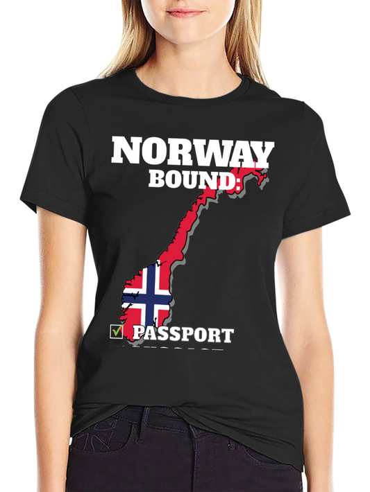 Norway Bound Passport T-Shirt - Black