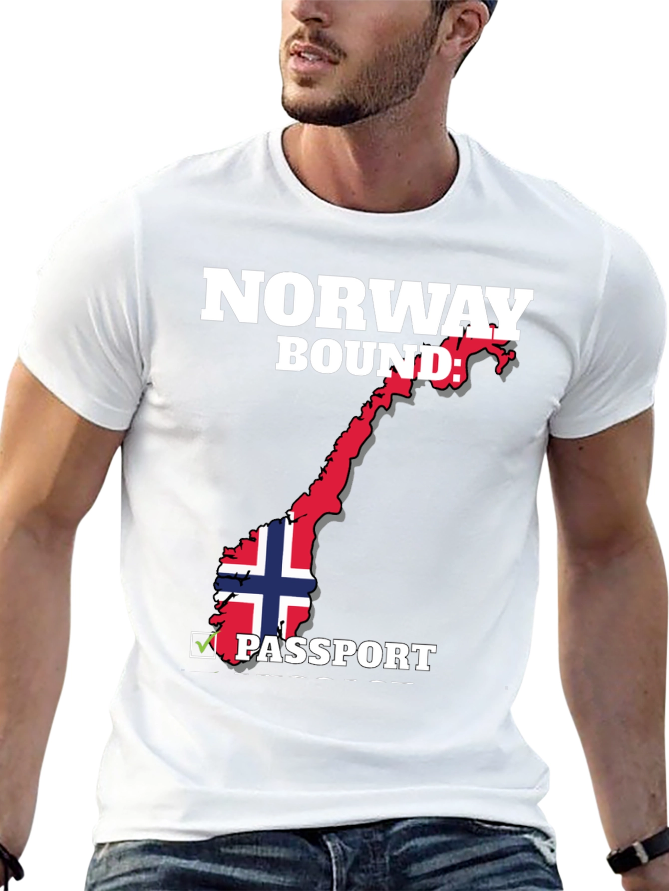 Norway Bound Passport T-Shirt - Black