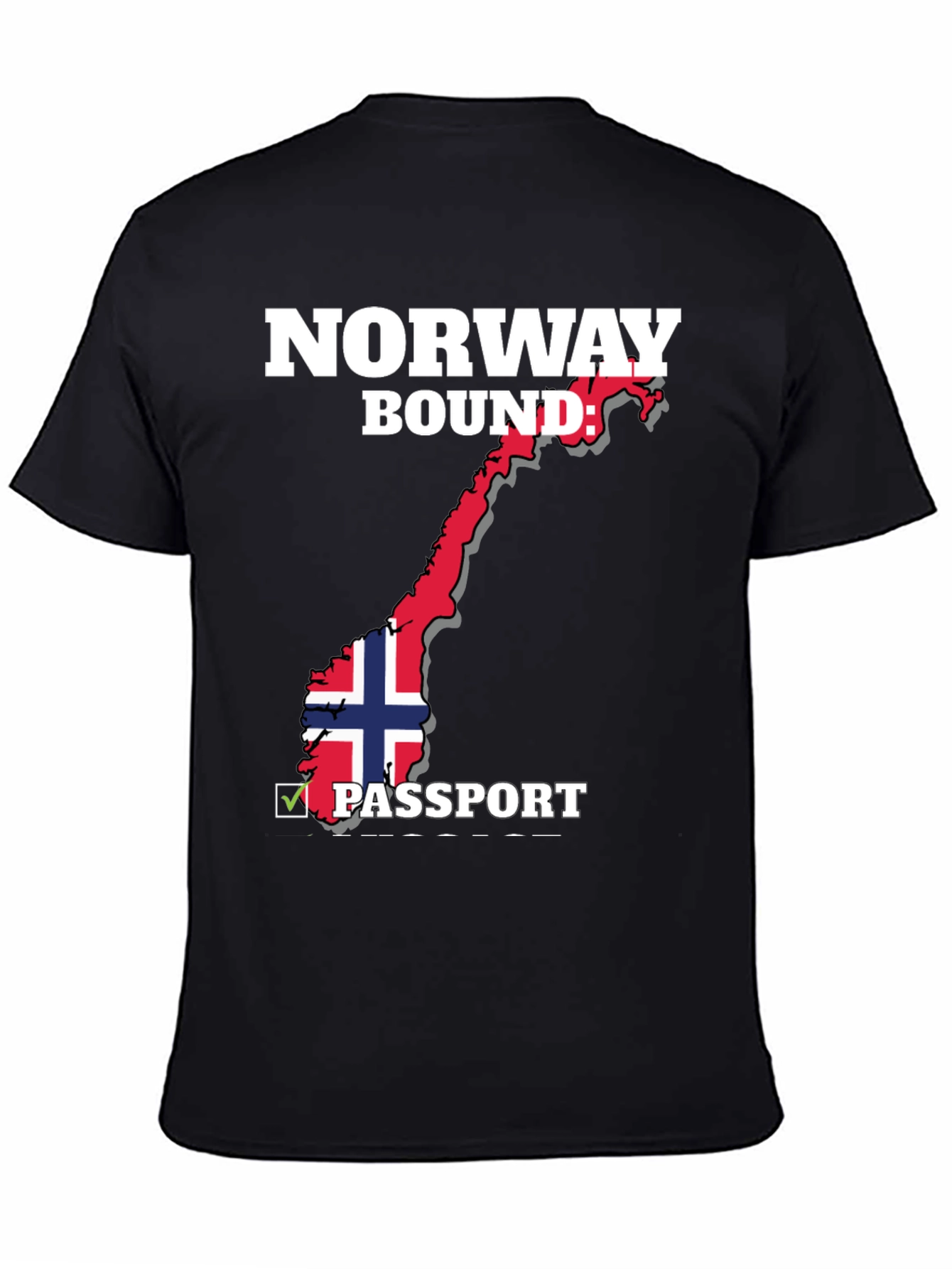 Norway Bound Passport T-Shirt - Black
