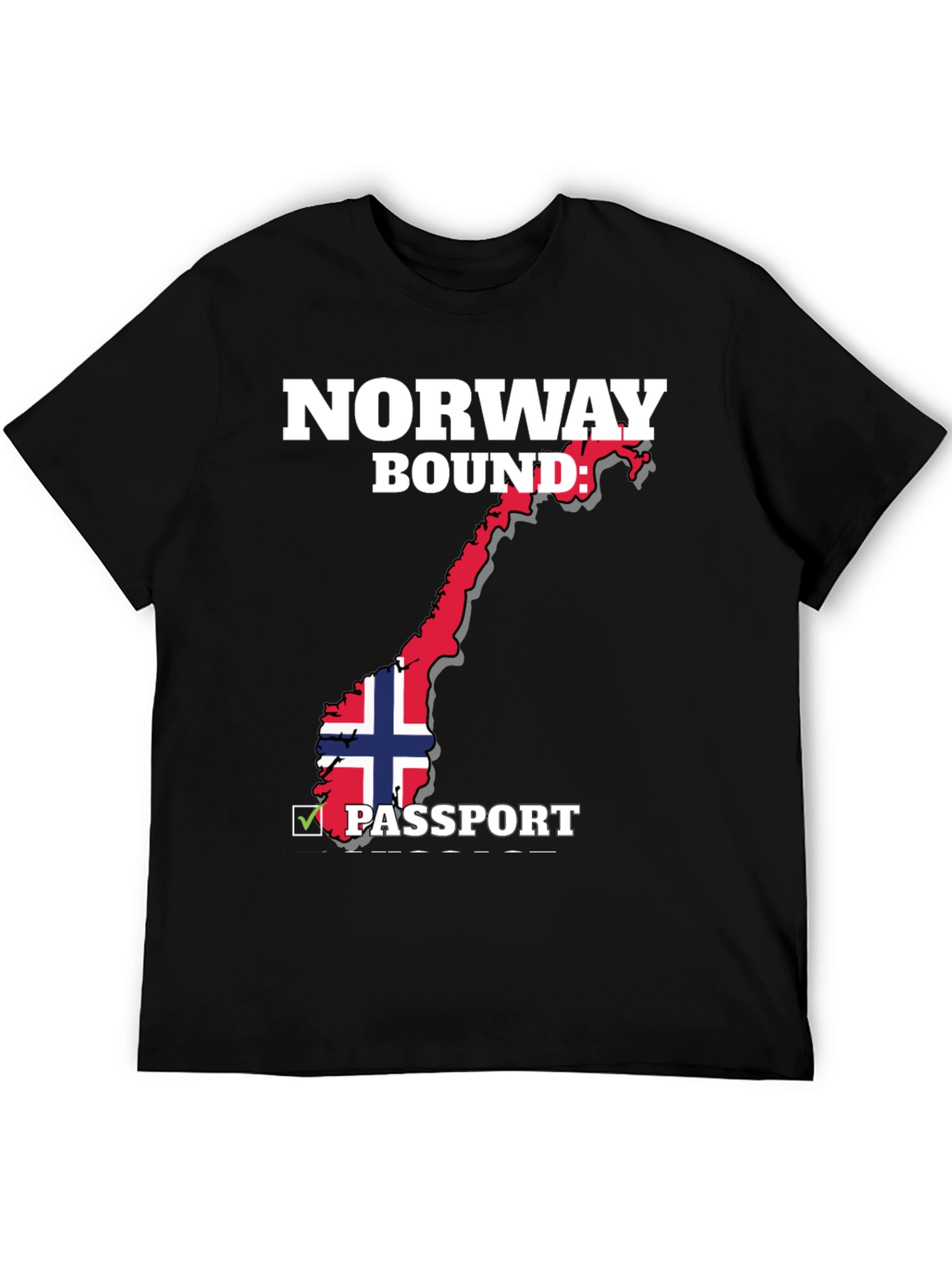 Norway Bound Passport T-Shirt - Black