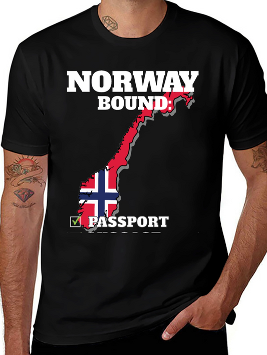 Norway Bound Passport T-Shirt - Black