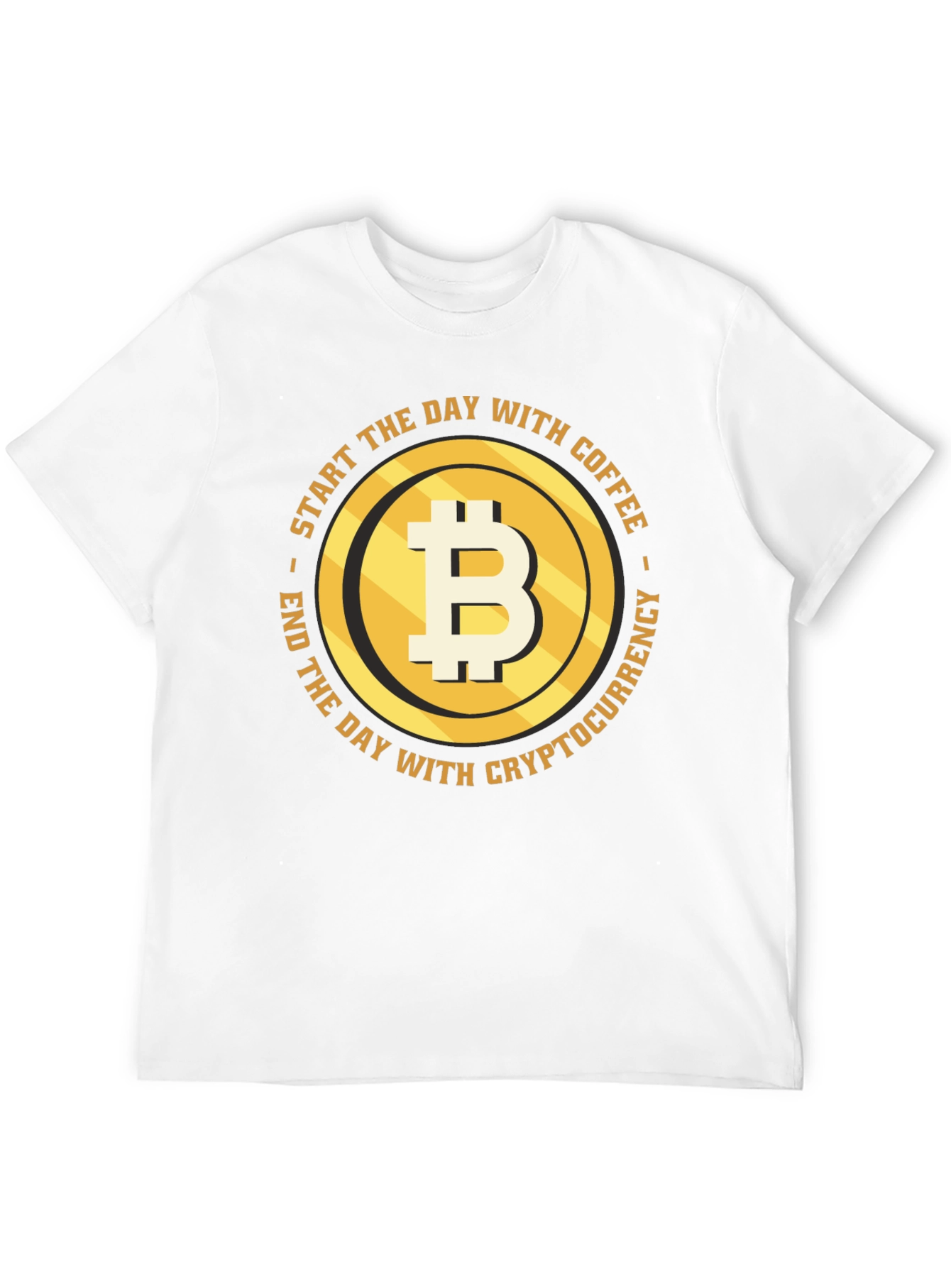Bitcoin Coffee Cryptocurrency T-Shirt - Black