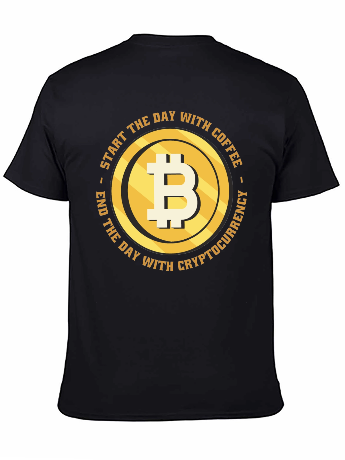 Bitcoin Coffee Cryptocurrency T-Shirt - Black