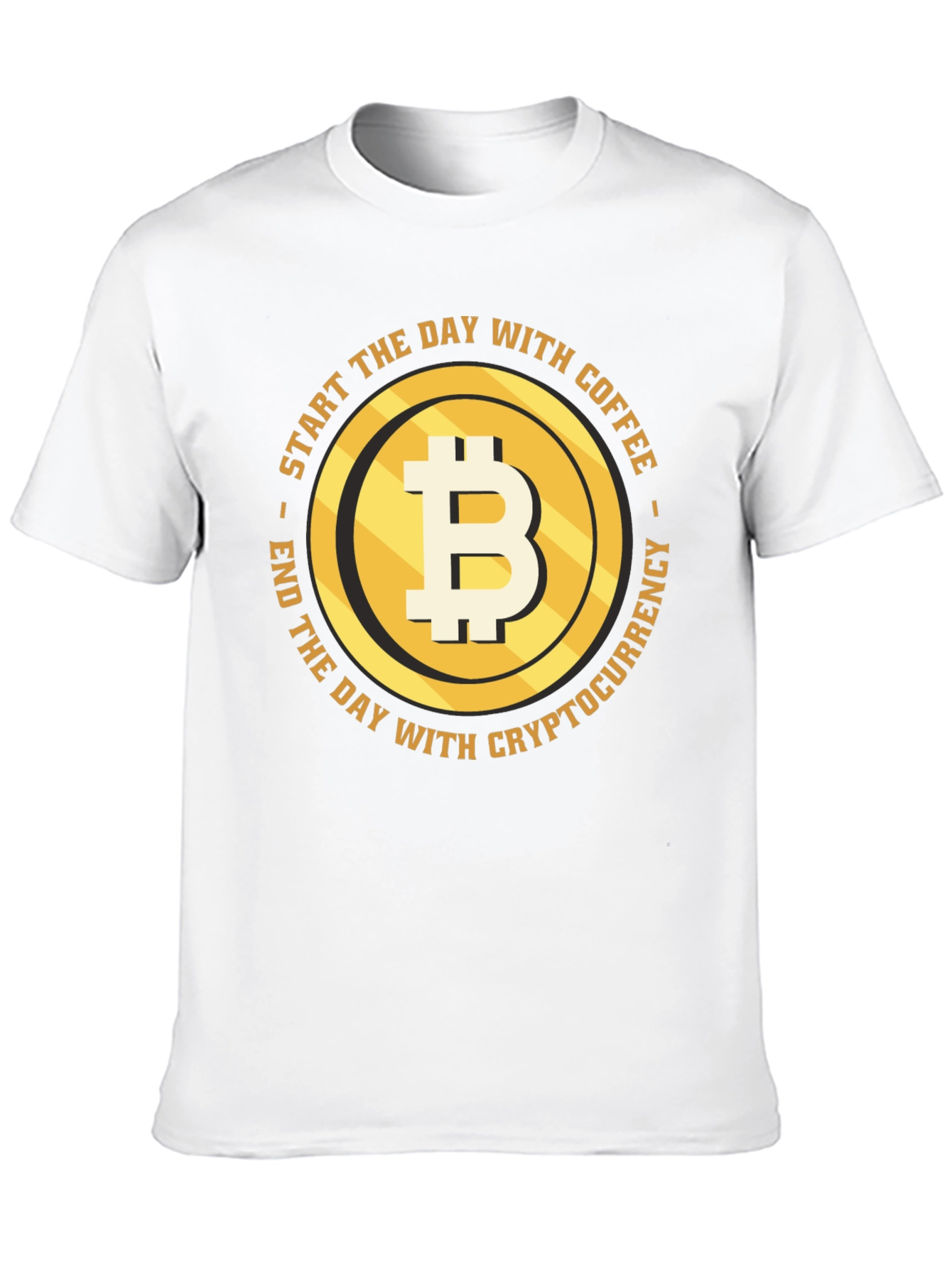 Bitcoin Coffee Cryptocurrency T-Shirt - Black