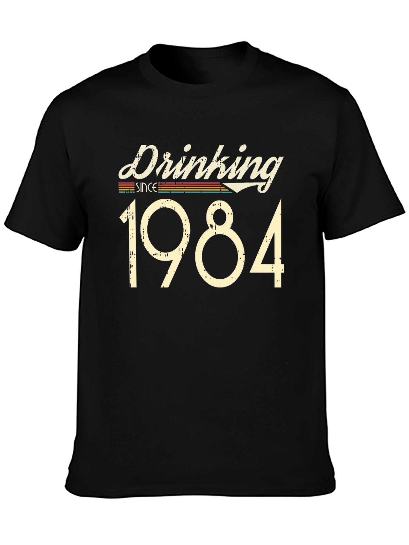 Drinking Since 1984 Black Graphic T-Shirt