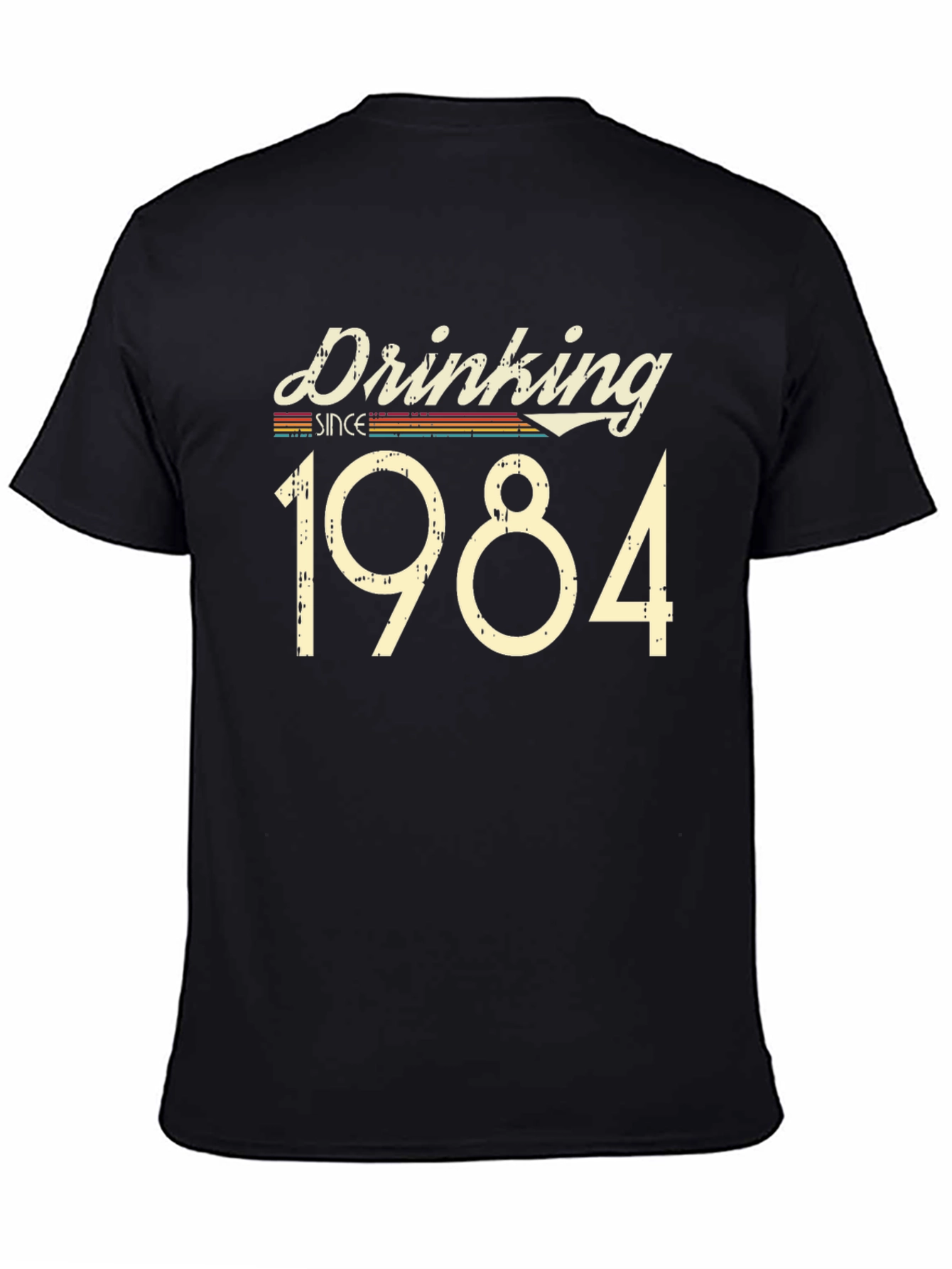 Drinking Since 1984 Black Graphic T-Shirt