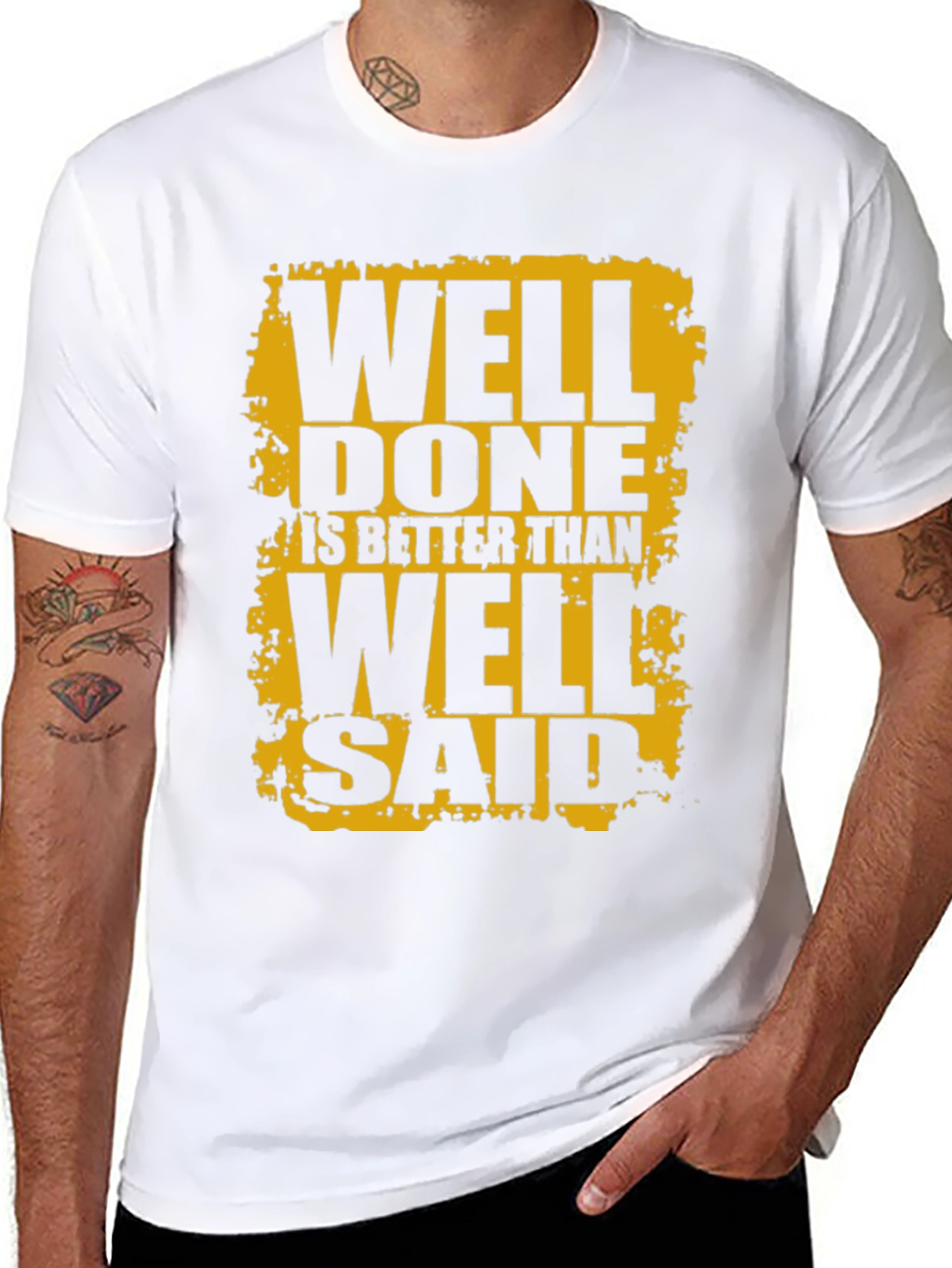 Well Done is Better Than Well Said Black T-Shirt