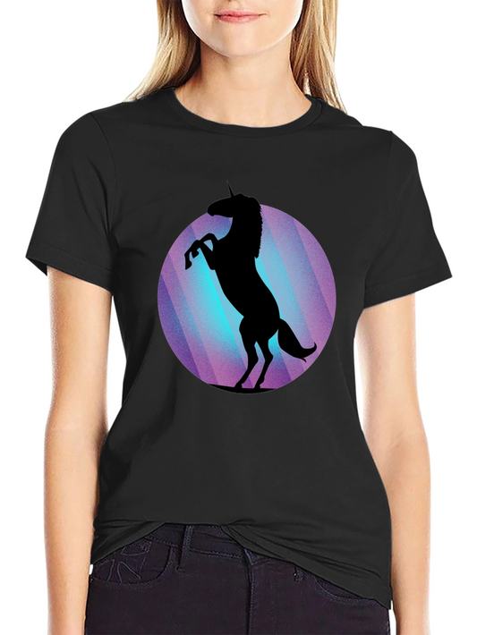 Unicorn Silhouette Tee - Black Graphic T-Shirt