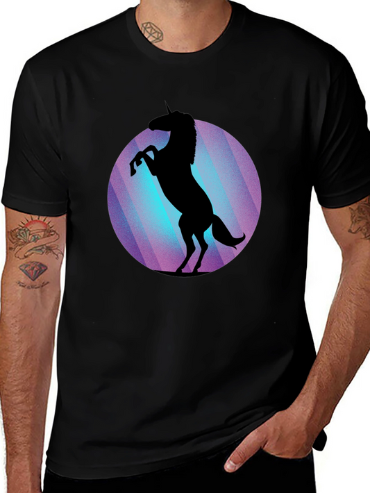 Unicorn Silhouette Tee - Black Graphic T-Shirt