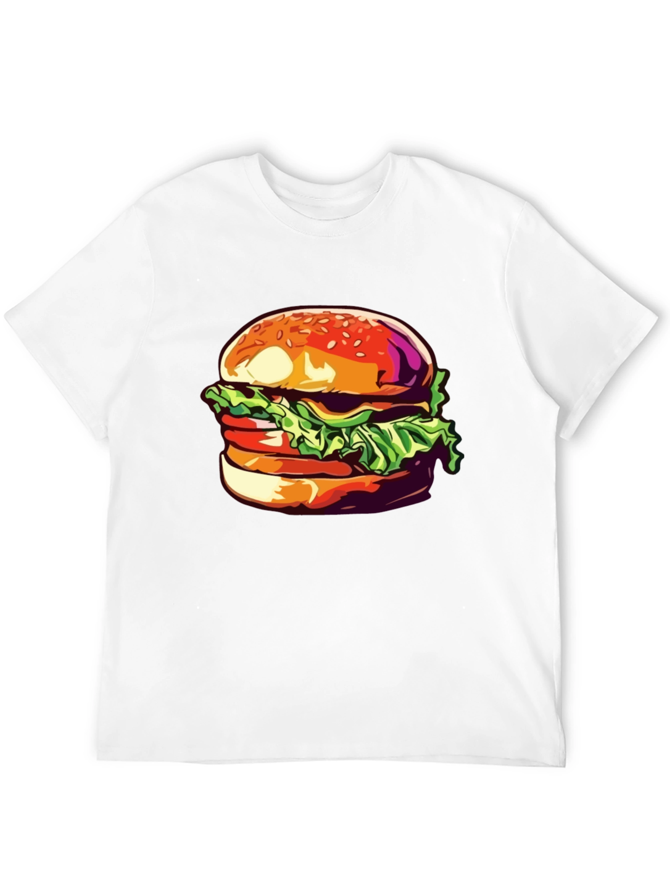 Burger Graphic Tee - Unisex Casual T-Shirt