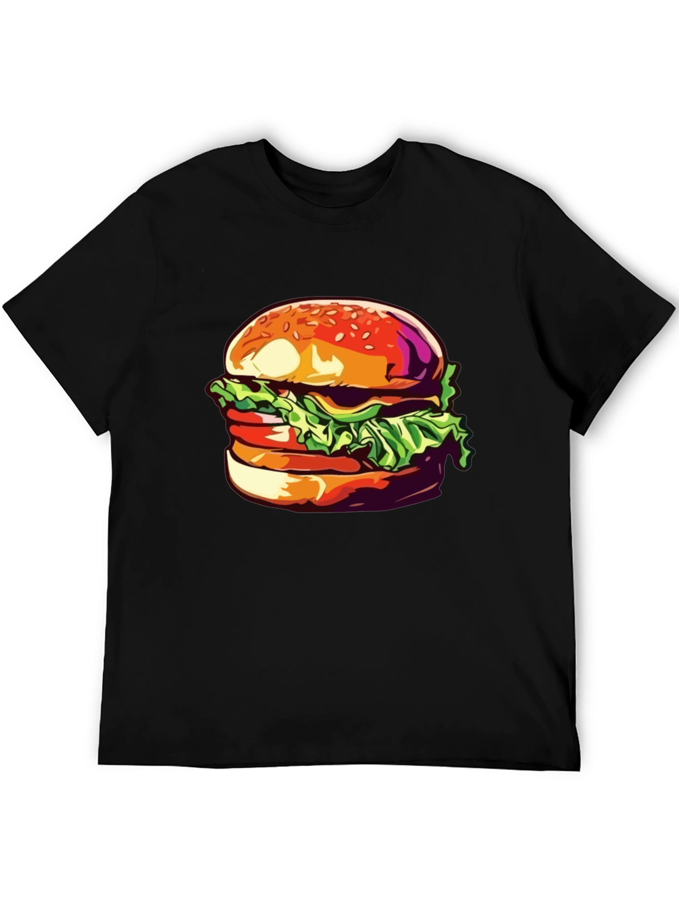 Burger Graphic Tee - Unisex Casual T-Shirt