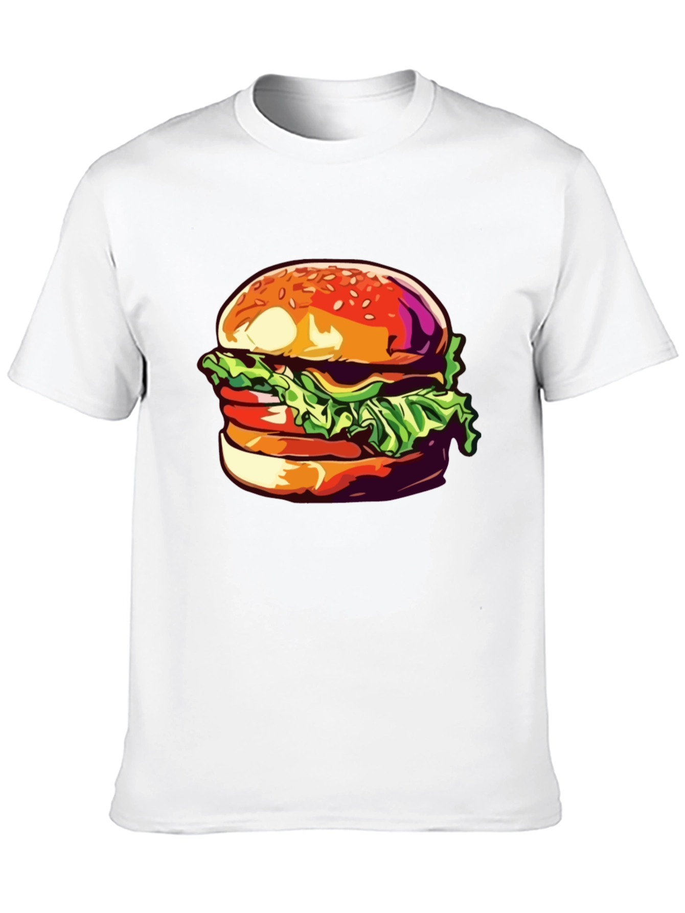 Burger Graphic Tee - Unisex Casual T-Shirt