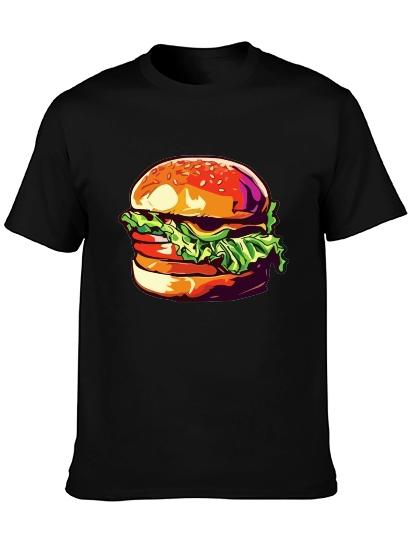 Burger Graphic Tee - Unisex Casual T-Shirt
