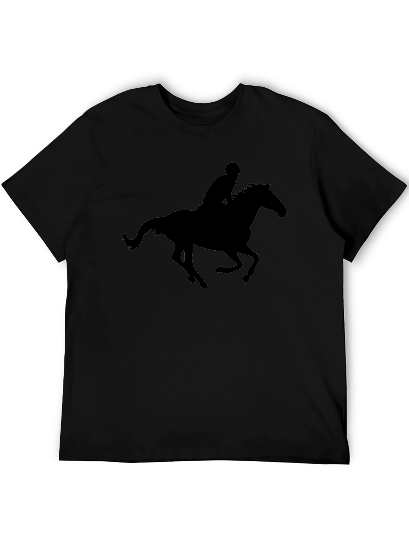 Equestrian Silhouette T-Shirt - Black Graphic Tee