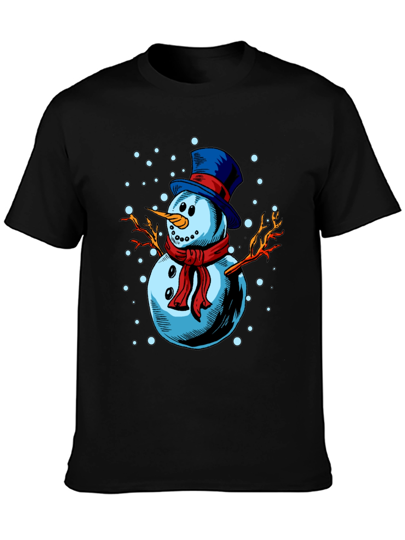 Festive Snowman Graphic Tee - Holiday Cheer