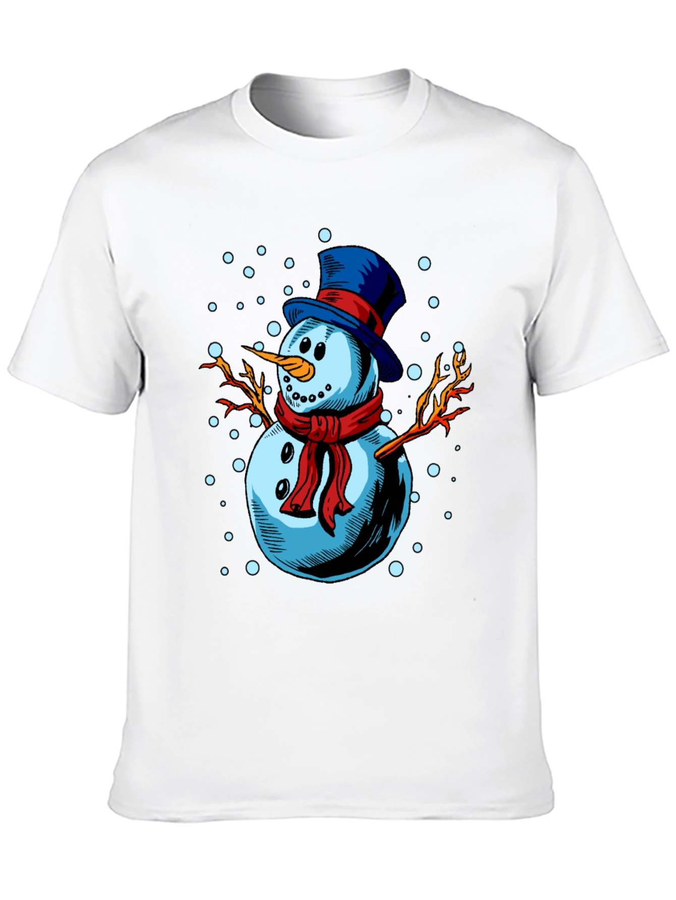 Festive Snowman Graphic Tee - Holiday Cheer